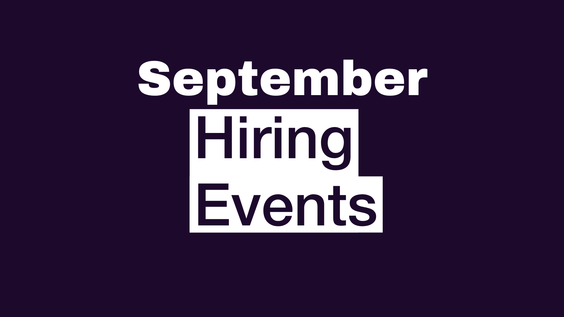 September Events: Hiring Events in Maryland Hospitals